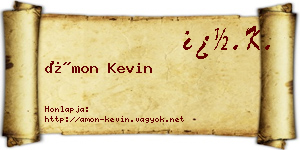 Ámon Kevin névjegykártya