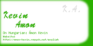 kevin amon business card